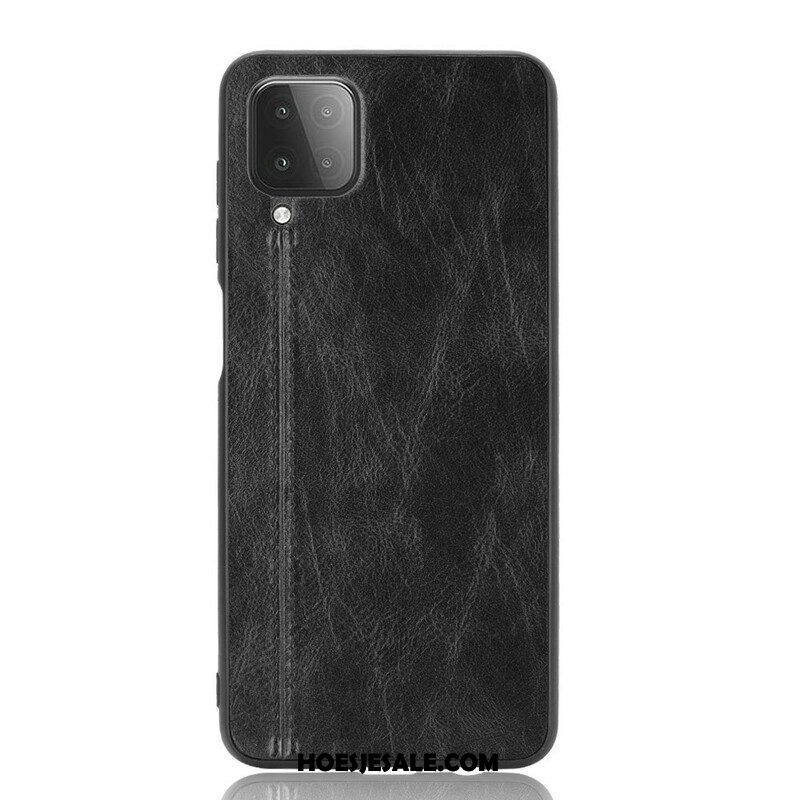 Hoesje voor Samsung Galaxy M12 / A12 Couture-leereffect