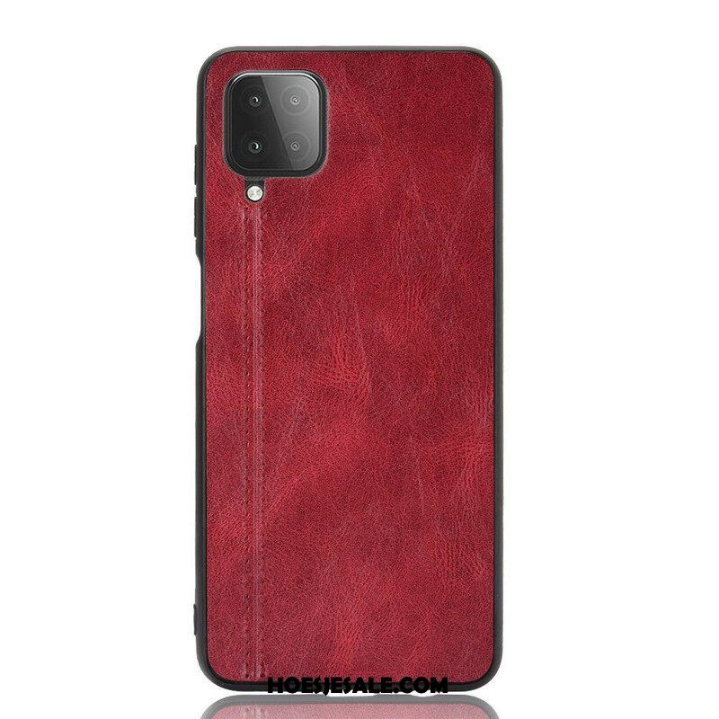 Hoesje voor Samsung Galaxy M12 / A12 Couture-leereffect