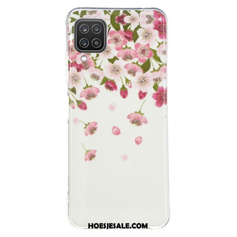 Hoesje voor Samsung Galaxy M12 / A12 Fluorescerende Bloemen