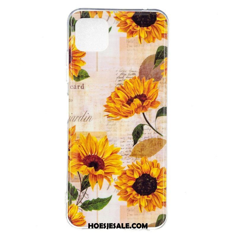 Hoesje voor Samsung Galaxy M12 / A12 Fluorescerende Bloemen