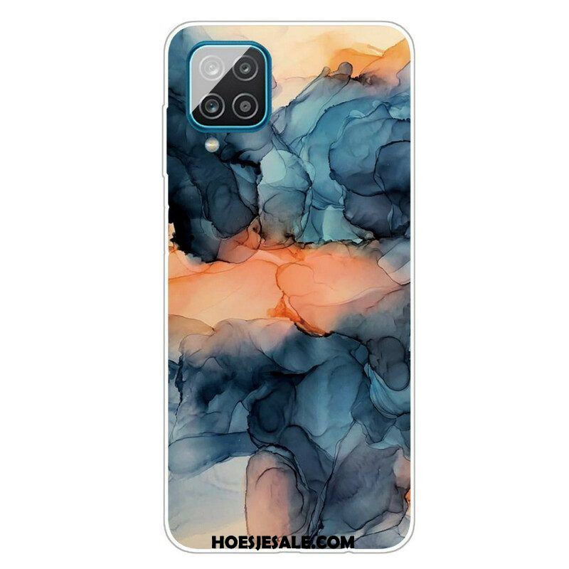 Hoesje voor Samsung Galaxy M12 / A12 Gekleurd Marmer