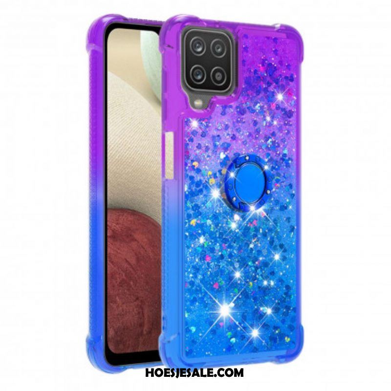 Hoesje voor Samsung Galaxy M12 / A12 Glitter Ringbeugel