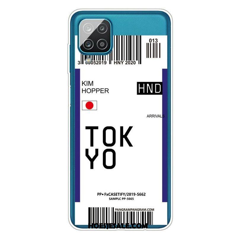 Hoesje voor Samsung Galaxy M12 / A12 Instapkaart Naar Tokio