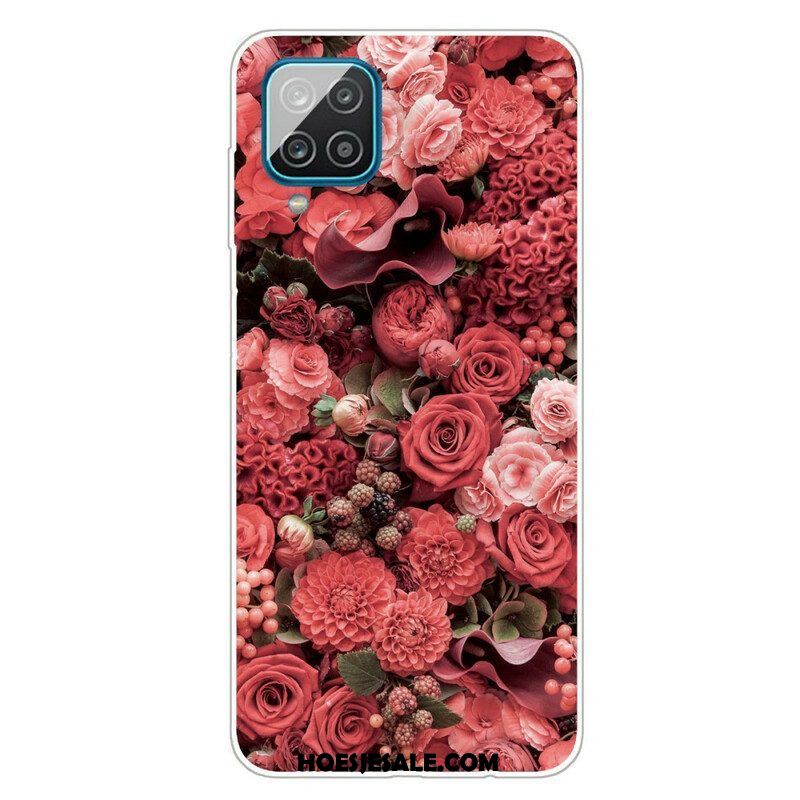 Hoesje voor Samsung Galaxy M12 / A12 Intense Bloemen