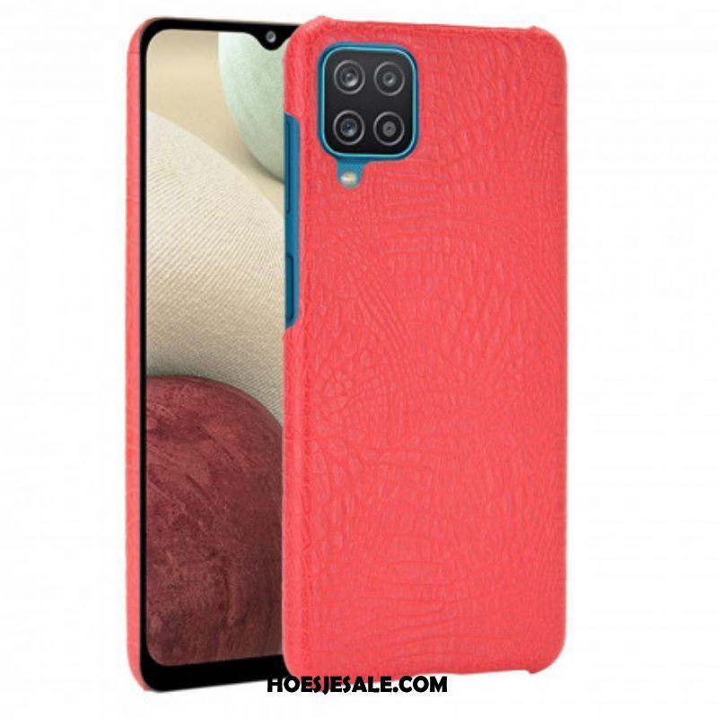 Hoesje voor Samsung Galaxy M12 / A12 Krokodillenhuid-effect