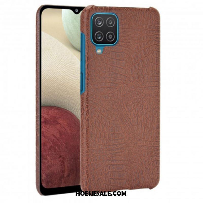 Hoesje voor Samsung Galaxy M12 / A12 Krokodillenhuid-effect