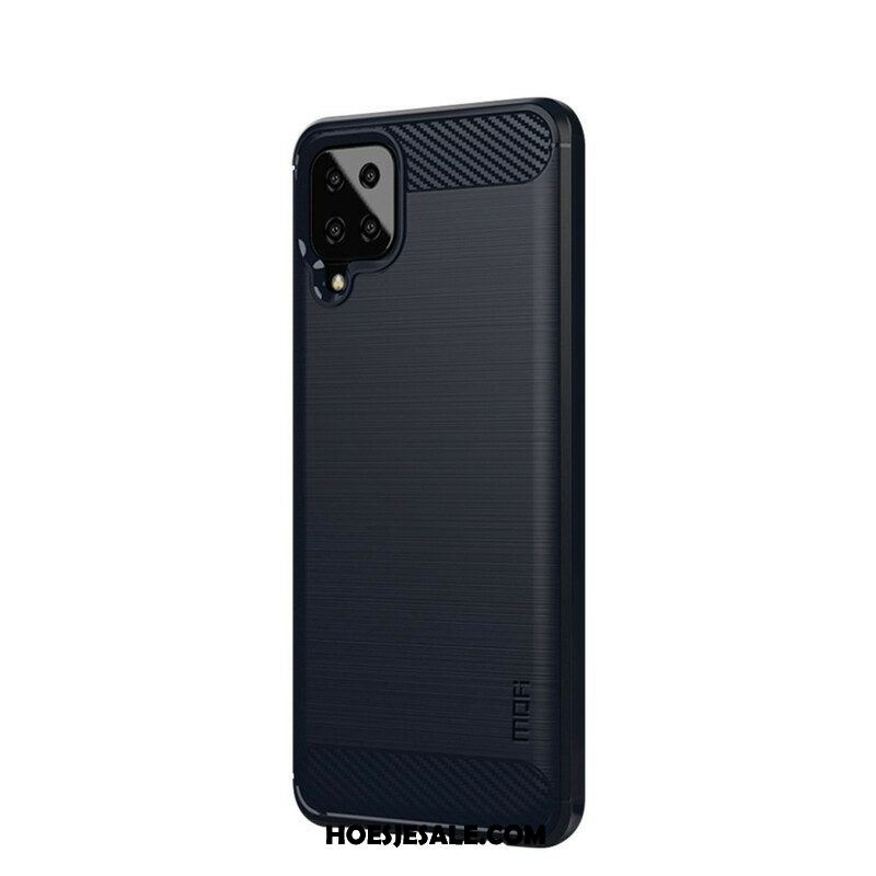 Hoesje voor Samsung Galaxy M12 / A12 Mofi Geborsteld Koolstofvezel