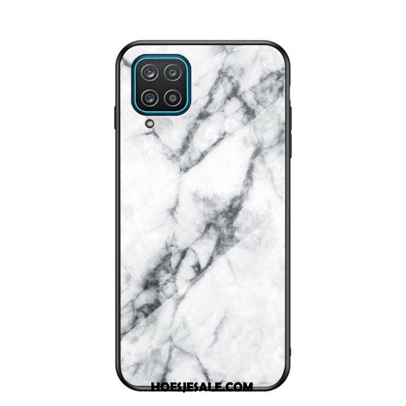 Hoesje voor Samsung Galaxy M12 / A12 Premium Kleur Gehard Glas