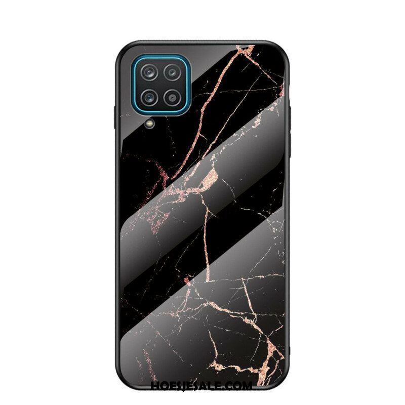 Hoesje voor Samsung Galaxy M12 / A12 Premium Kleur Gehard Glas