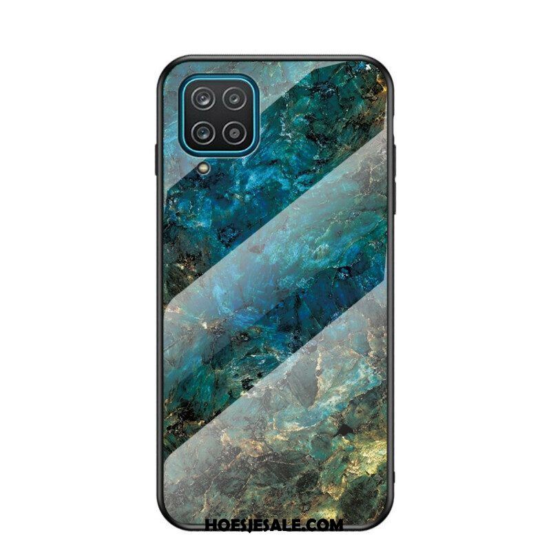 Hoesje voor Samsung Galaxy M12 / A12 Premium Kleur Gehard Glas