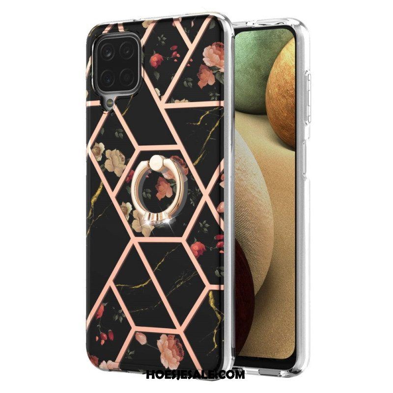 Hoesje voor Samsung Galaxy M12 / A12 Ringbeugel Bloemen