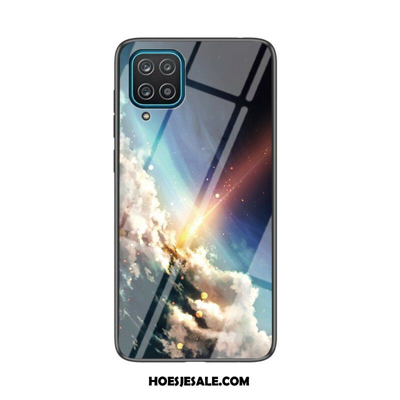 Hoesje voor Samsung Galaxy M12 / A12 Schoonheid Gehard Glas