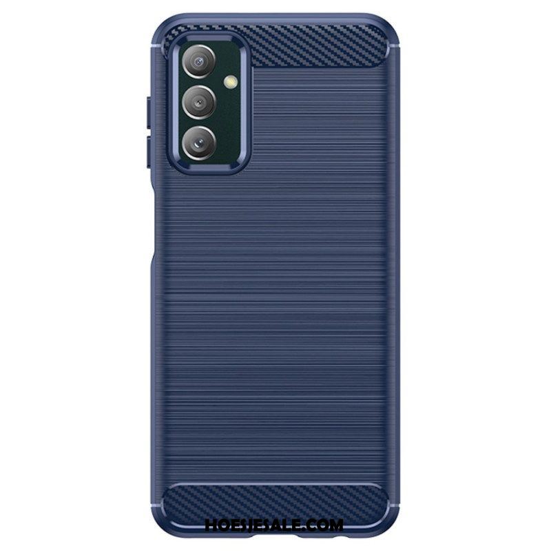 Hoesje voor Samsung Galaxy M13 Geborstelde Koolstofvezel