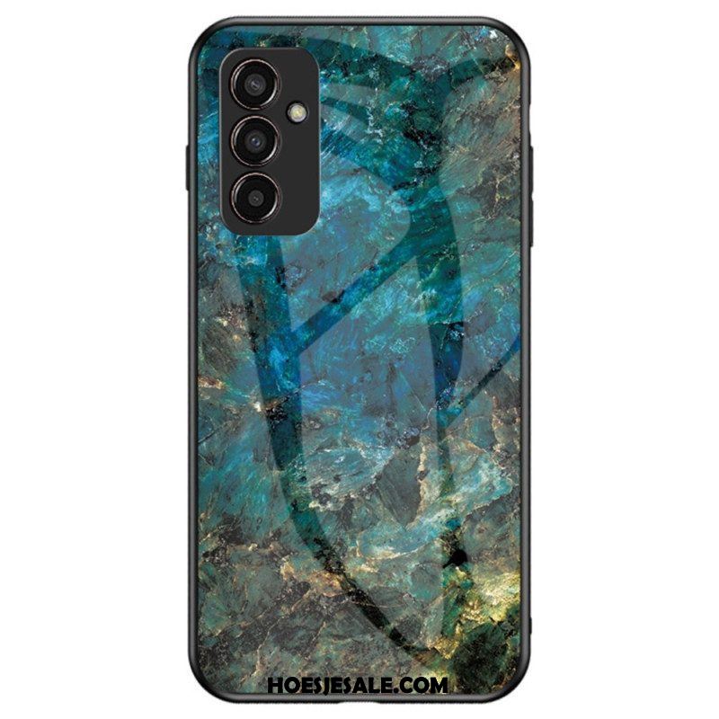 Hoesje voor Samsung Galaxy M13 Marmer Gehard Glas