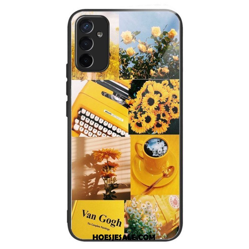 Hoesje voor Samsung Galaxy M13 Zonnebloemen Van Gehard Glas