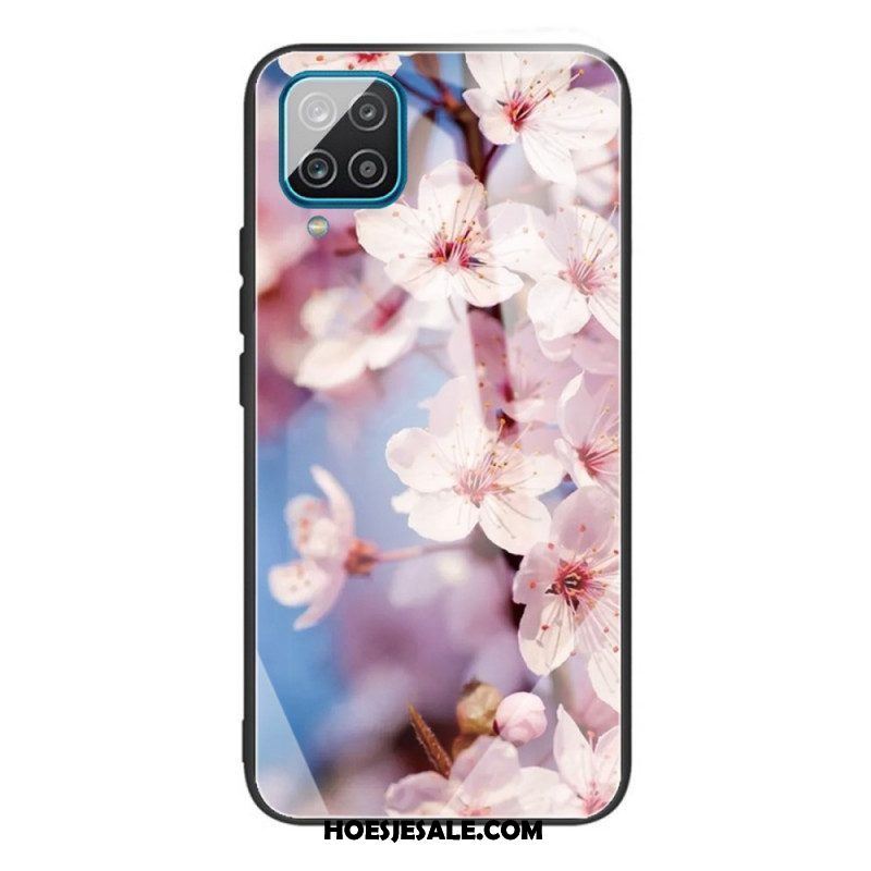 Hoesje voor Samsung Galaxy M32 Bloemen Van Gehard Glas