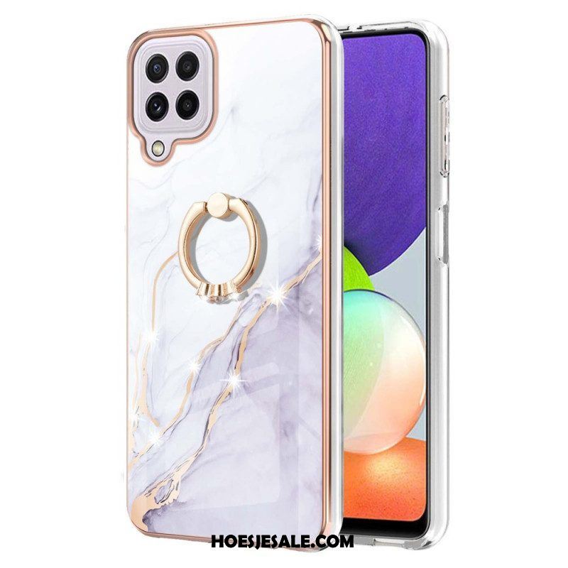 Hoesje voor Samsung Galaxy M32 Marmer Met Ringsteun