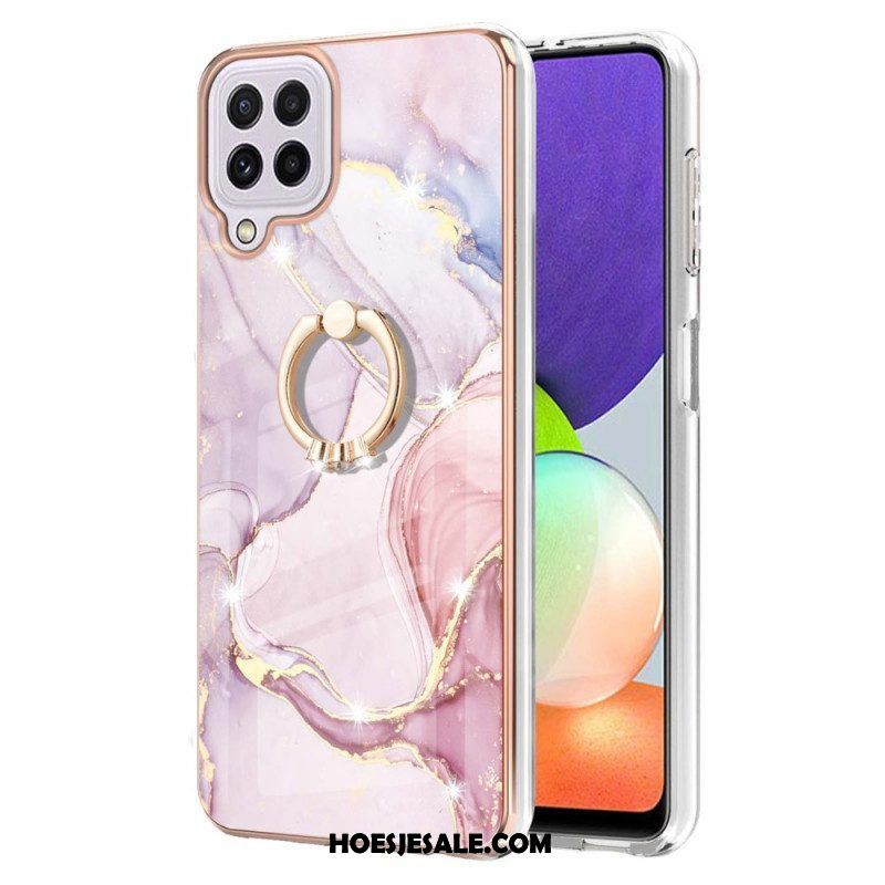 Hoesje voor Samsung Galaxy M32 Marmer Met Ringsteun