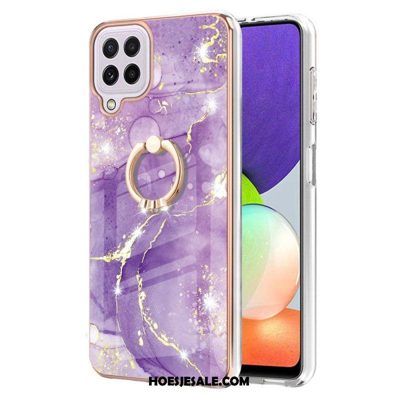 Hoesje voor Samsung Galaxy M32 Marmer Met Ringsteun