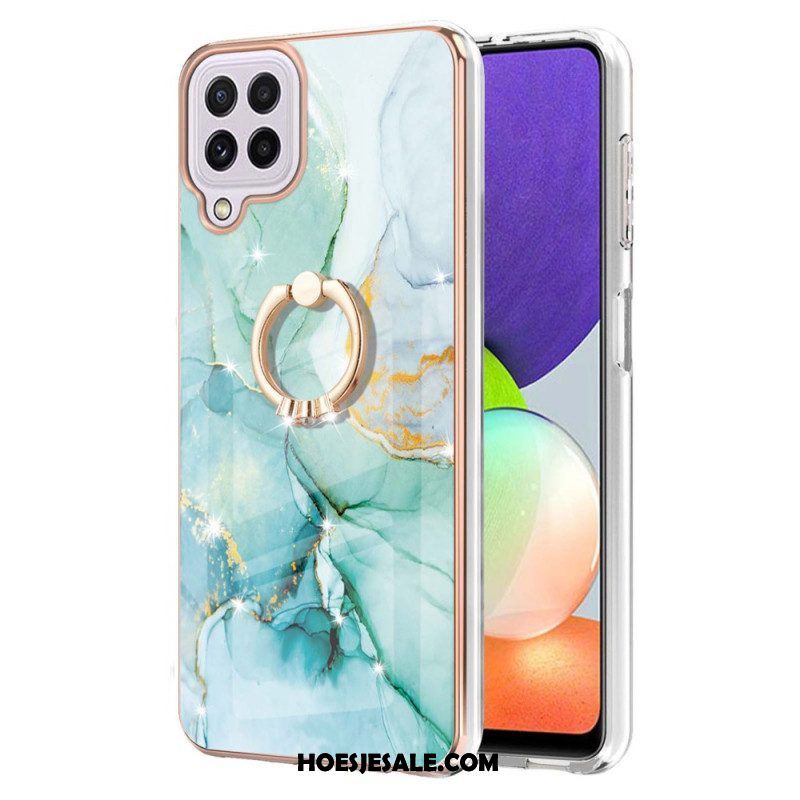 Hoesje voor Samsung Galaxy M32 Marmer Met Ringsteun