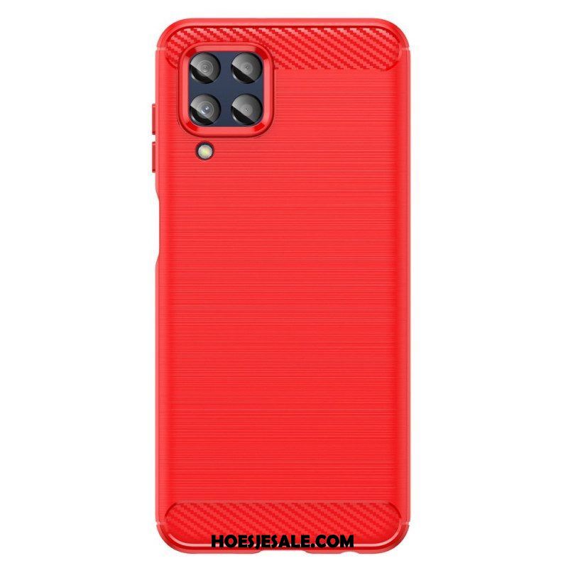 Hoesje voor Samsung Galaxy M33 5G Geborstelde Koolstofvezel