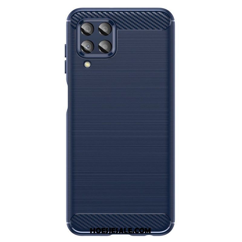 Hoesje voor Samsung Galaxy M33 5G Geborstelde Koolstofvezel