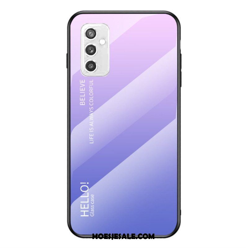 Hoesje voor Samsung Galaxy M52 5G Gehard Glas Hallo