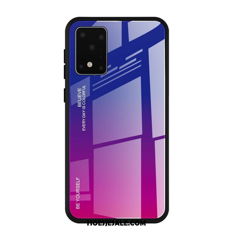 Hoesje voor Samsung Galaxy S20 Plus / S20 Plus 5G Gehard Glas Wees Jezelf