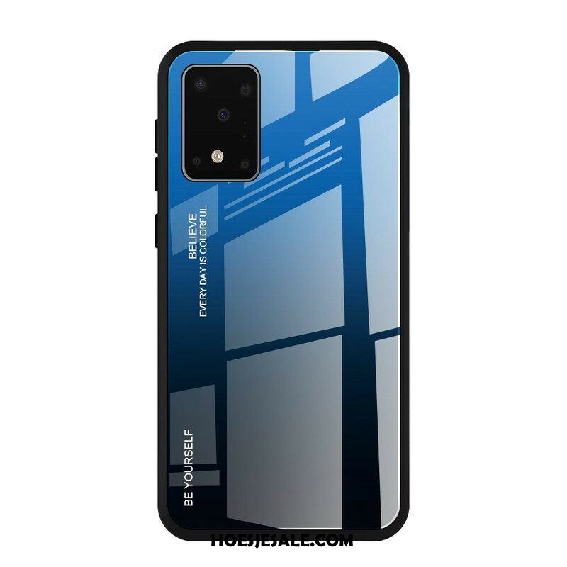 Hoesje voor Samsung Galaxy S20 Plus / S20 Plus 5G Gehard Glas Wees Jezelf