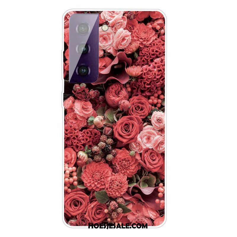 Hoesje voor Samsung Galaxy S21 5G Intense Bloemen