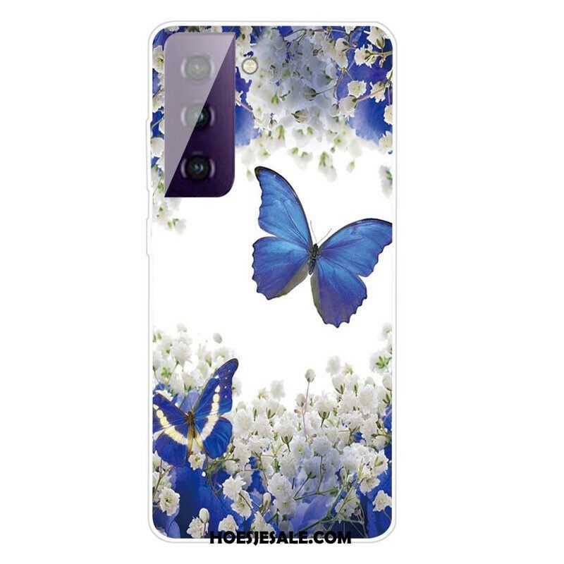 Hoesje voor Samsung Galaxy S21 5G Ontwerp Vlinders