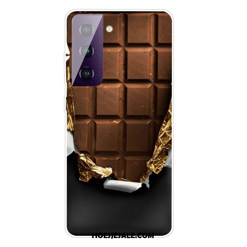 Hoesje voor Samsung Galaxy S21 FE Flexibele Chocolade