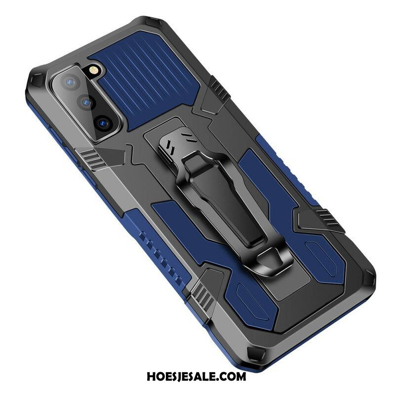 Hoesje voor Samsung Galaxy S21 FE Robot Met Riemclip