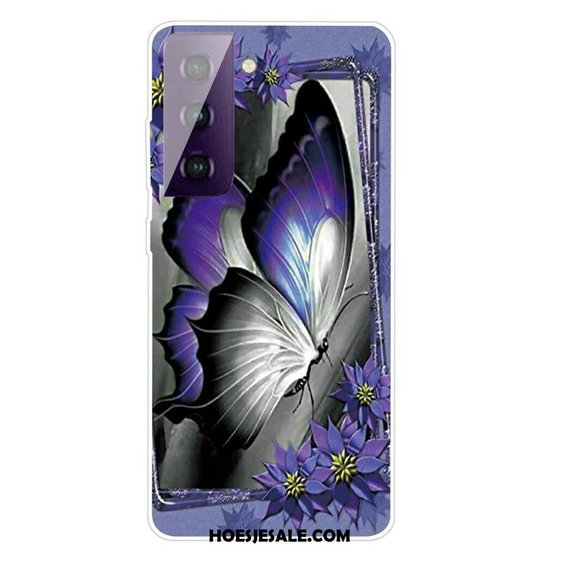 Hoesje voor Samsung Galaxy S21 FE Vlinders Vlinders