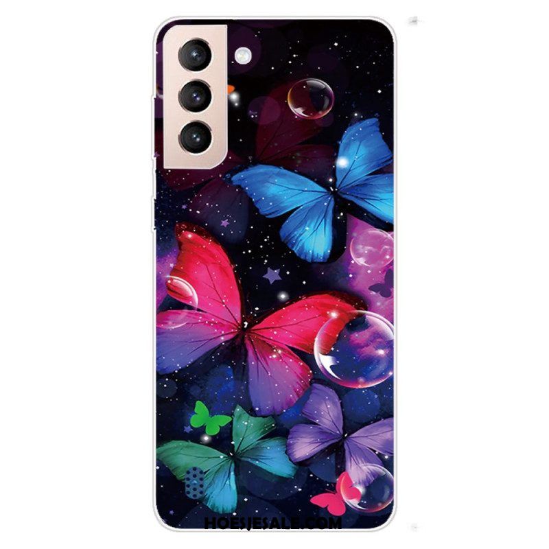 Hoesje voor Samsung Galaxy S22 5G Flexibele Vlinders