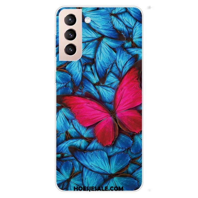 Hoesje voor Samsung Galaxy S22 5G Flexibele Vlinders