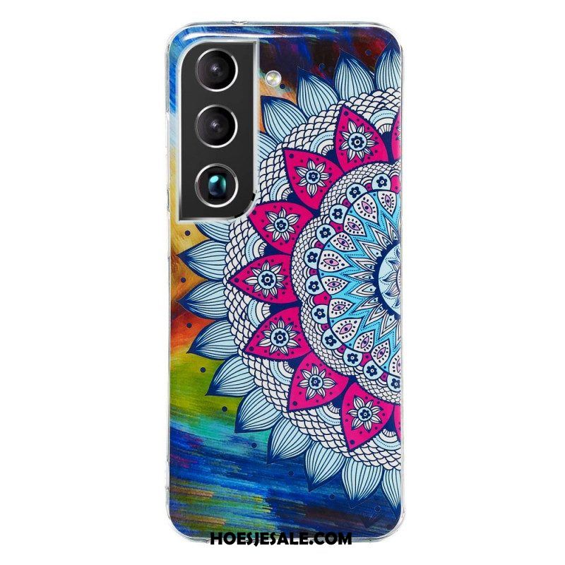 Hoesje voor Samsung Galaxy S22 5G Fluorescerende Bloemenserie