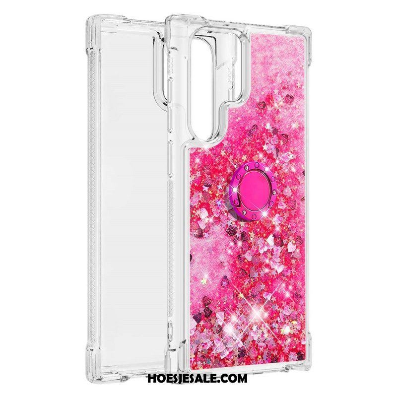 Hoesje voor Samsung Galaxy S22 Ultra 5G Glitter Ringbeugel