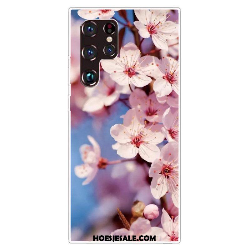 Hoesje voor Samsung Galaxy S22 Ultra 5G Realistische Bloemen