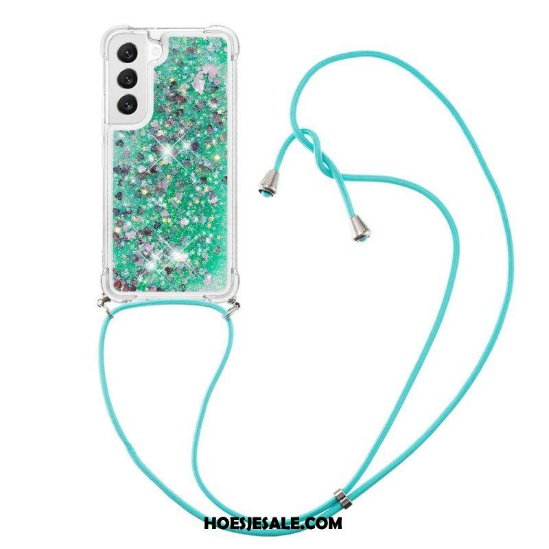 Hoesje voor Samsung Galaxy S23 5G Pailletten Met Trekkoord