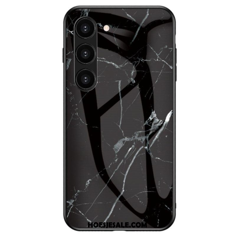 Hoesje voor Samsung Galaxy S23 Plus 5G Marmer Gehard Glas