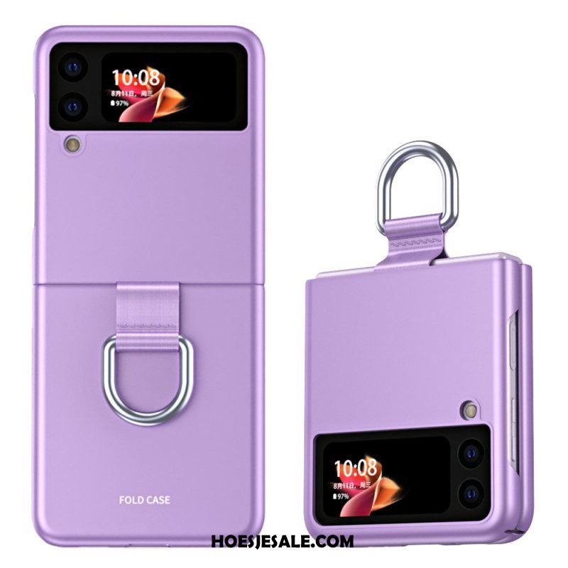 Hoesje voor Samsung Galaxy Z Flip 3 5G Folio-hoesje Huid-aanraking Met Ring