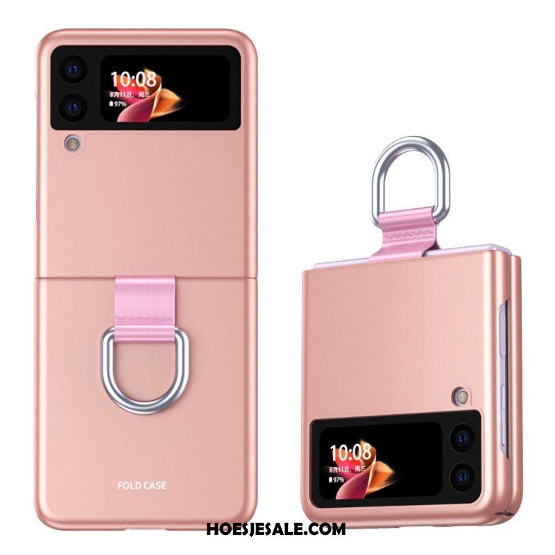 Hoesje voor Samsung Galaxy Z Flip 3 5G Folio-hoesje Huid-aanraking Met Ring