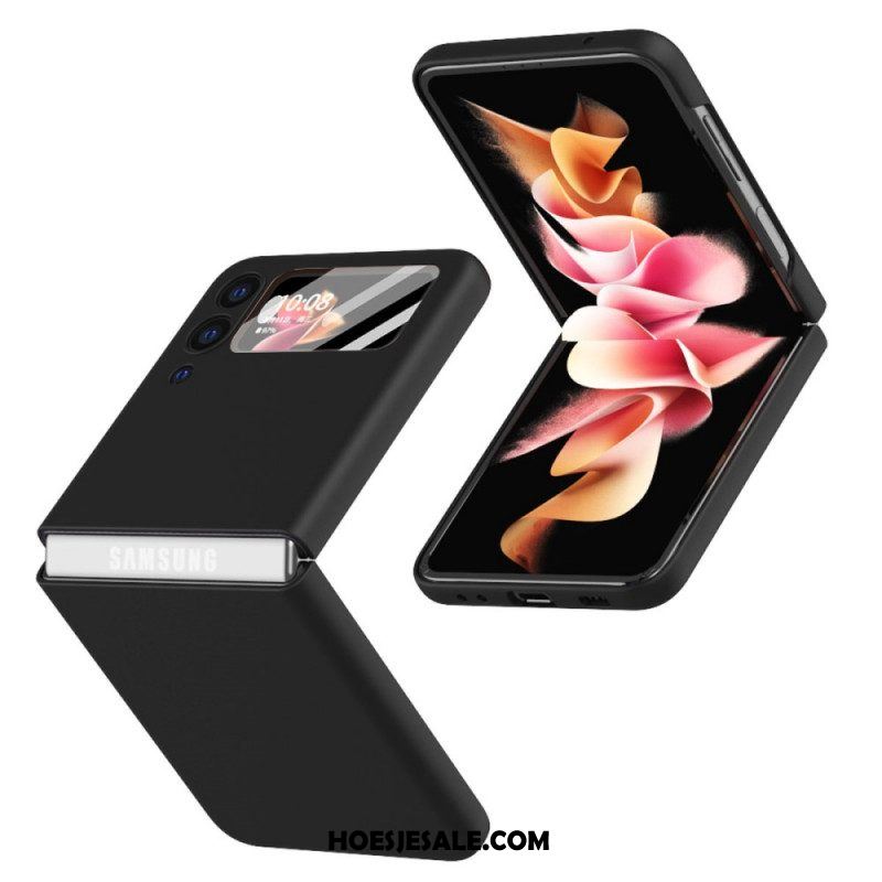 Hoesje voor Samsung Galaxy Z Flip 3 5G Folio-hoesje Met Schermfolie Van Gehard Glas