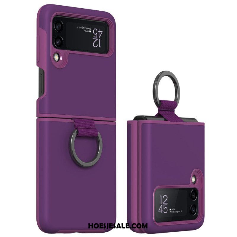 Hoesje voor Samsung Galaxy Z Flip 3 5G Folio-hoesje Ring-ondersteuning Ontwerp Gkk