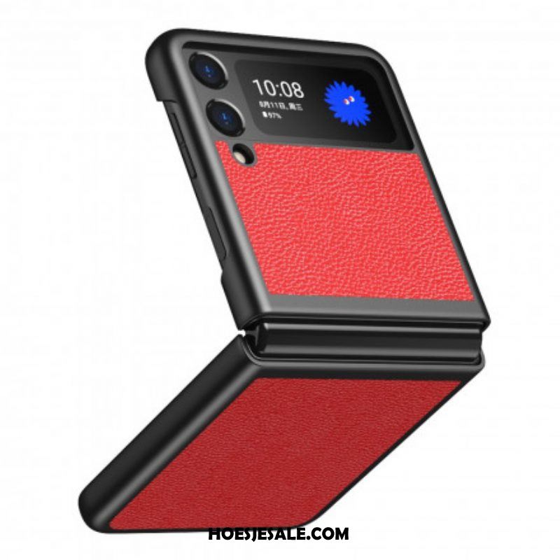 Hoesje voor Samsung Galaxy Z Flip 3 5G Folio-hoesje Stijl Lederen Ontwerp