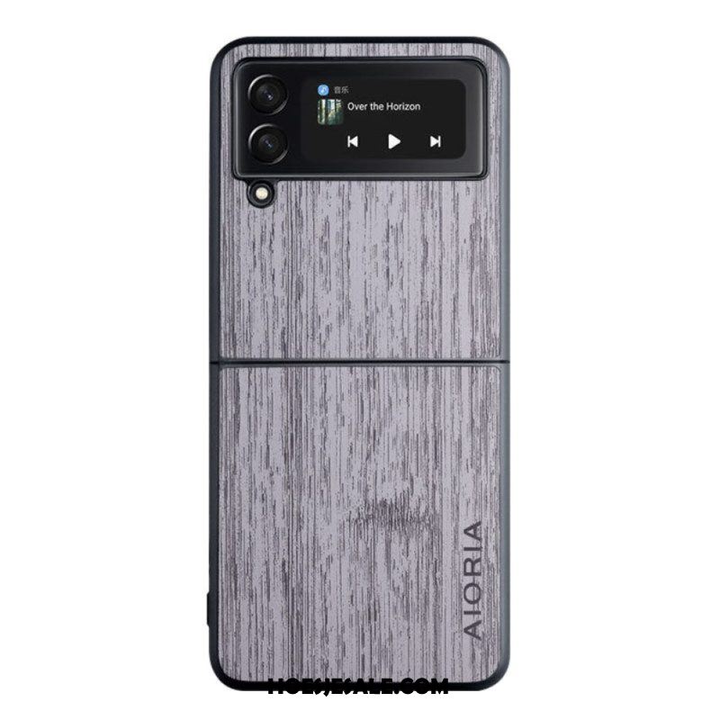 Hoesje voor Samsung Galaxy Z Flip 4 Folio-hoesje Aioria-hout