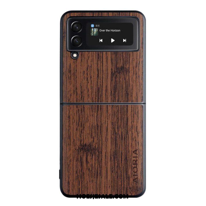 Hoesje voor Samsung Galaxy Z Flip 4 Folio-hoesje Aioria-hout