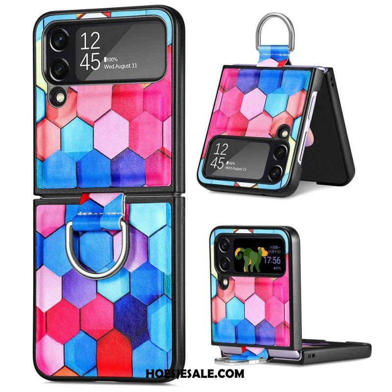 Hoesje voor Samsung Galaxy Z Flip 4 Folio-hoesje Fantasie Met Ring Caseneo