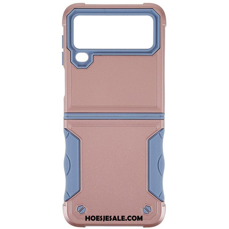 Hoesje voor Samsung Galaxy Z Flip 4 Folio-hoesje Knop Hybride